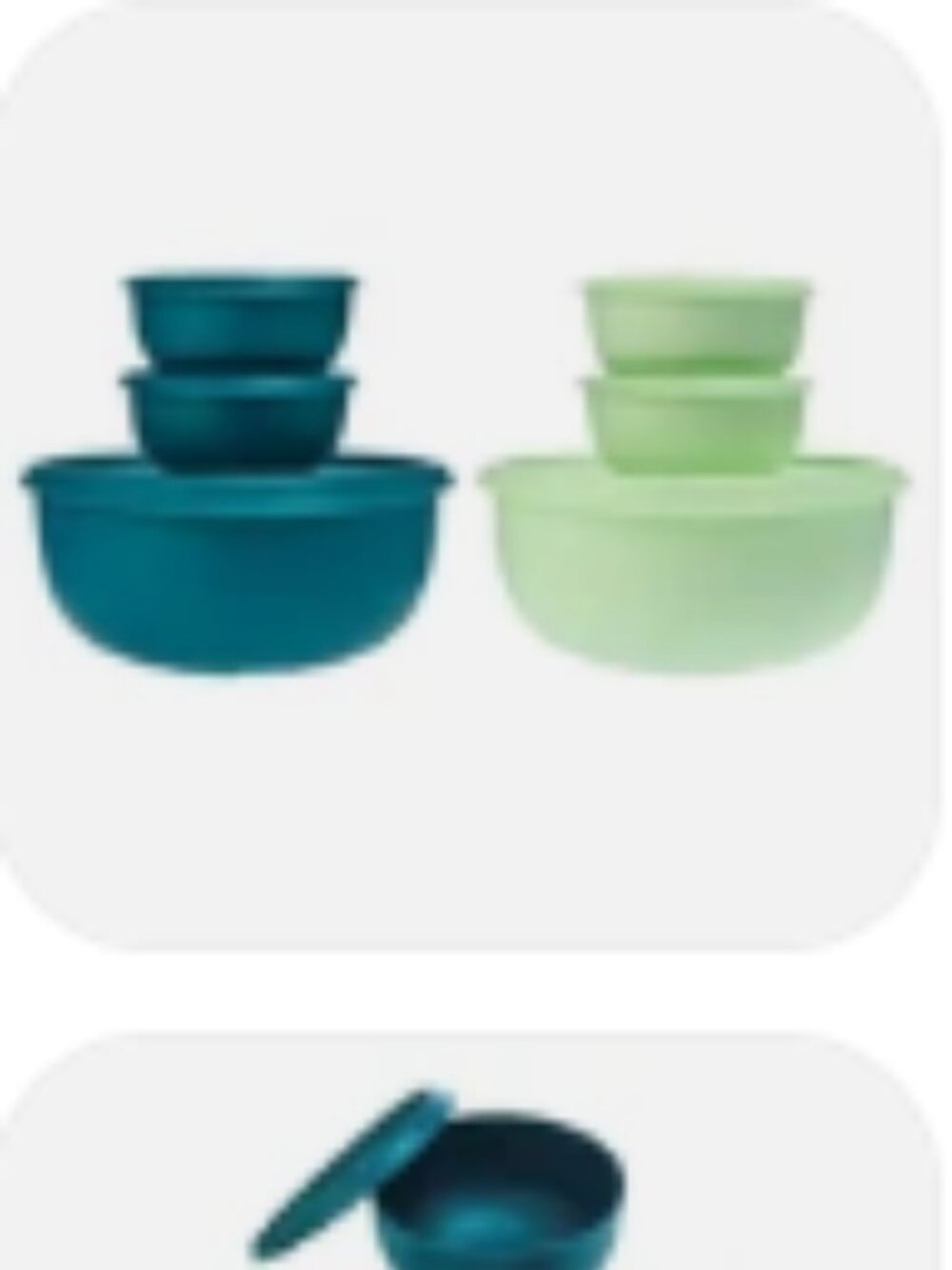 Tupperware 12-piece Blossom Lid Serve & Store Bowl Set - Green Multi NEW